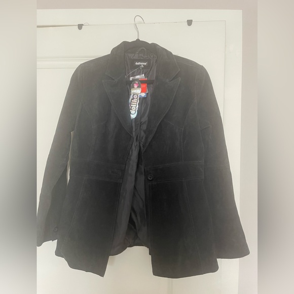 Dollhouse Suede Jacket. Y2K. Size Medium Black.New with Tag. - Picture 1 of 5